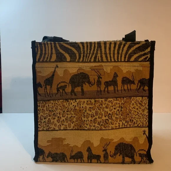 Animal Print Bag W/change Purse Approximately 12 X 12 X 5 Really Cute Used - Picture 2 of 7